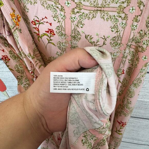 Aqua Bendita For Target Women's Pink Floral Sleeveless Mini Dress Size XL - Picture 8 of 9